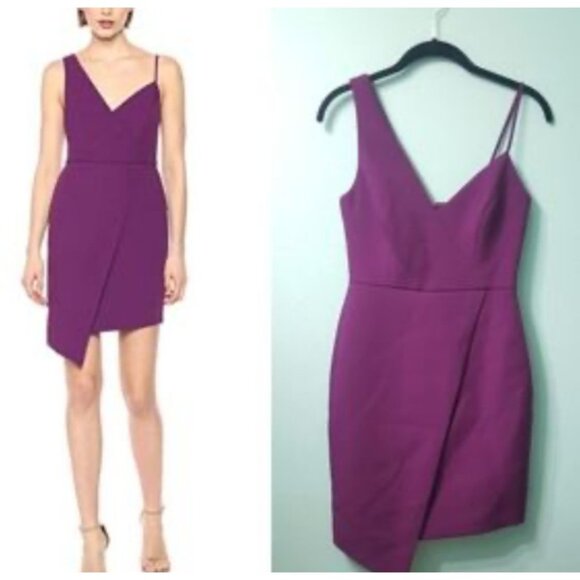 BCBGMAXAZRIA Dress 10 Purple Sheath Wedding Party Cocktails Cruise - Picture 2 of 11